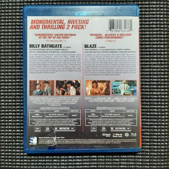 Billy Bathgate/Blaze(Double Feature/Blu-ray Disc, 2012) - Picture 3 of 3